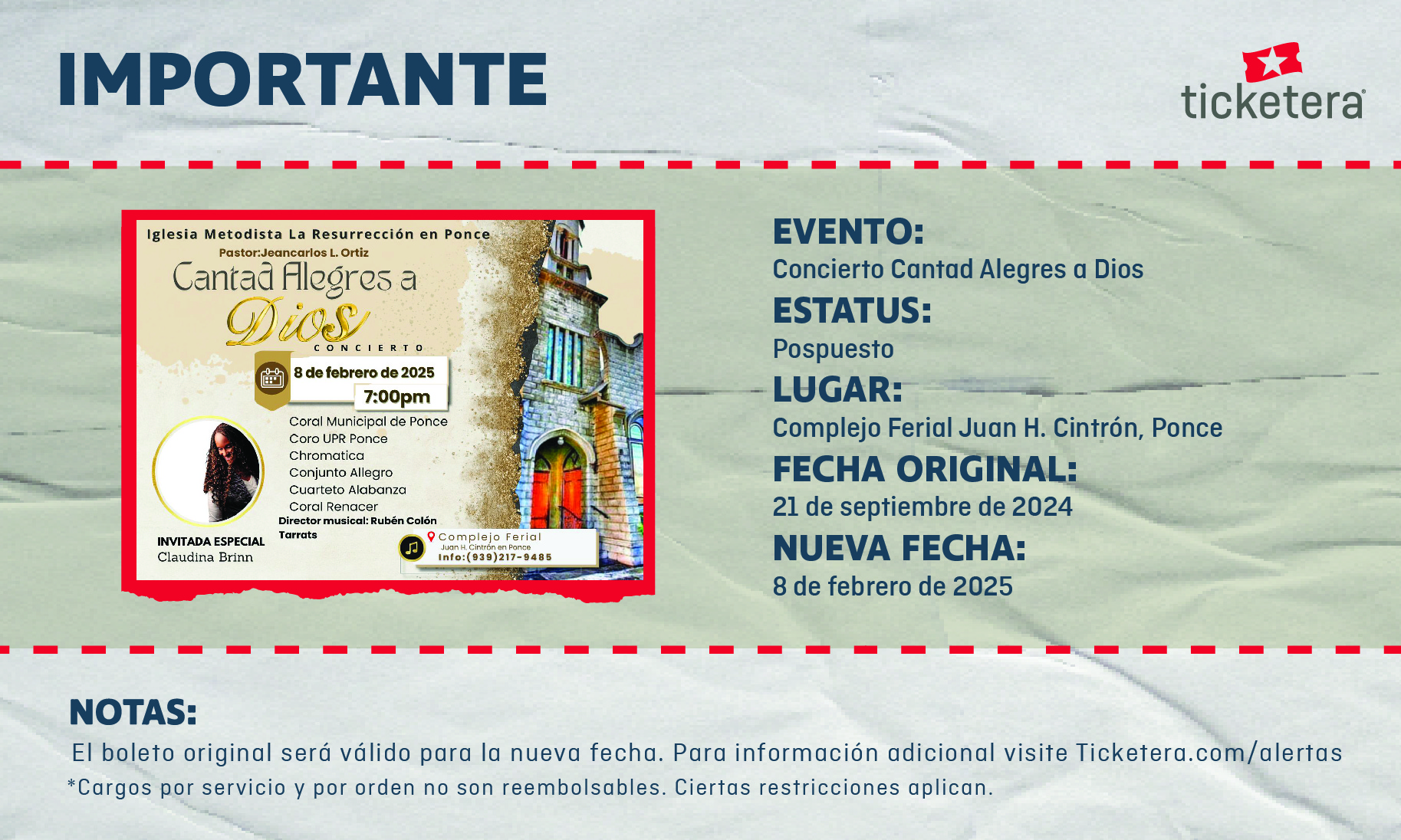 More Info for Concierto Cantad Alegres a Dios